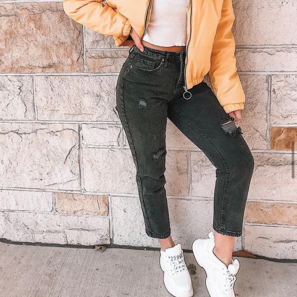 Black Straight Leg Jeans